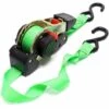WILTEC Sangle D’arrimage 3,5m X 25mm Traction 320 DaN PES Crochet En Forme S Avec Tendeur à Cliquet