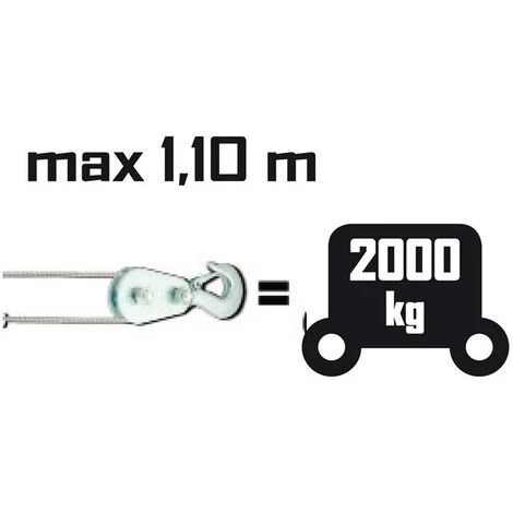 HELIOTRADE Tire Fort - Treuil De Halage Pour Dessoucher 2 Tonnes 4 HELIOTRADE Tire Fort - Treuil De Halage Pour Dessoucher 2 Tonnes – Image 4