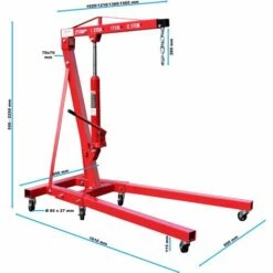 WILTEC Grue D’atelier Chèvre D’atelier Lève-moteur Hydraulique Pompe Double 2000 Kg Dispositif De Levage -Treuil, cric, palan et accessoires Soldes Boutique 11265332 3