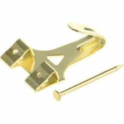 RS PRO Crochet Pour Tableau En Finition Laiton Nickelé ( Prix Pour Sachet De 10 )