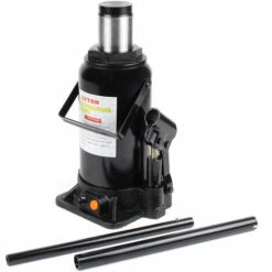 WILTEC Cric Bouteille Hydraulique 32T Vérin De Levage Avec Fonction Descente Lente, 465 Mm Max.