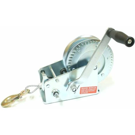 Varan Motors - H2500 Treuil Manuel à Manivelle 1100 / 2200kg Pour Remorque, Quad, Bateau Avec Cable De Ø4.8mm X 8m - Gris 3 Varan Motors - H2500 Treuil Manuel à Manivelle 1100 / 2200kg Pour Remorque, Quad, Bateau Avec Cable De Ø4.8mm X 8m - Gris – Image 3