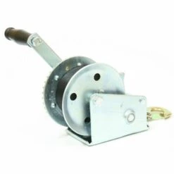 Varan Motors - S1200 Treuil Manuel à Manivelle 544/1088kg Pour Remorque, Quad, Bateau Avec Sangle De 50mm X 8m - Gris -Treuil, cric, palan et accessoires Soldes Boutique 1316273 3