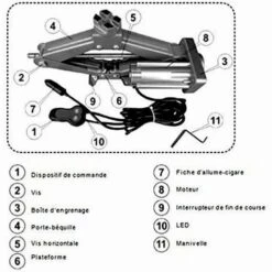 FISHTEC Cric Electrique 12V - Acier - Soulève Jusqu'à 1 500 Kg 7 FISHTEC Cric Electrique 12V - Acier - Soulève Jusqu'à 1 500 Kg -Treuil, cric, palan et accessoires Soldes Boutique 13376887 3