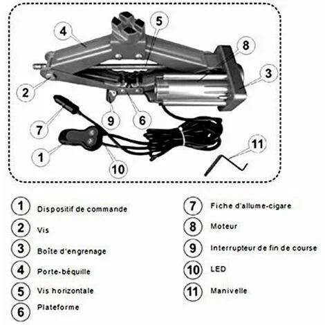 FISHTEC Cric Electrique 12V - Acier - Soulève Jusqu'à 1 500 Kg 3 FISHTEC Cric Electrique 12V - Acier - Soulève Jusqu'à 1 500 Kg – Image 3