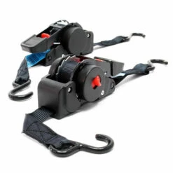 WILTEC 8x Sangles D'arrimage Automatique 100 DaN Charge De Traction LGF 0,2m LGL 1,8m PES Courroie Crochet -Treuil, cric, palan et accessoires Soldes Boutique 13759914 5