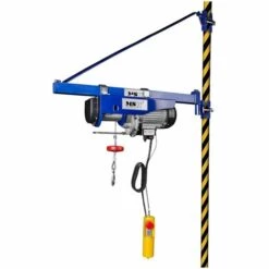 MSW Treuil Palan Électrique Levage À Câble 230V 200 / 400 Kg 950W + Télécommande - Bleu, Argent -Treuil, cric, palan et accessoires Soldes Boutique 13813887 3