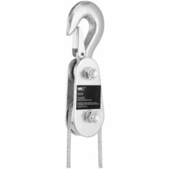 MSW Poulie De Guidage Poulie À Crochet Poulie De Mouflage Pour Treuil Max 2000 Kg - Argent