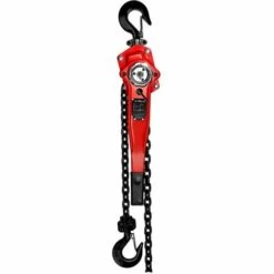 STEINBERG Palan Manuel À Chaine À Levier En Acier Treuil De Levage Cliquet 750 Kg - 2 M - Noir, Rouge