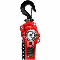 STEINBERG Palan Manuel À Chaine À Levier En Acier Treuil De Levage Cliquet 750 Kg - 2 M - Noir, Rouge -Treuil, cric, palan et accessoires Soldes Boutique 13815273 5