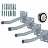 Varan Motors - HYAOU-1 Support Mural De Roues, Range-pneus, Range-roues En Acier, 4 Pièces, 50kg Max Par Support - Gris