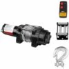 MSW Treuil 4X4 Treuil Électrique 12V Quad 1590 Kg 1000 W 4 Tonnes Câble Acier Poulie - Noir