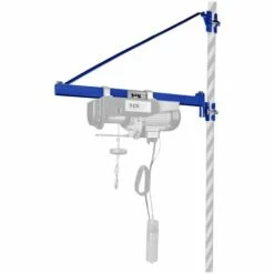 MSW Support Mural Potence Pivotant Bras Tournant Levage Palan Électrique 1 Tonne - Argent