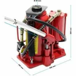 WILTEC Cric Hydraulique 20T Cric Bouteille Levage Automobile Pneumatique Atelier Manutention Auto Garage -Treuil, cric, palan et accessoires Soldes Boutique 14351961 4