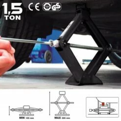 HELIOTRADE Cric Losange Parallelogramme Renforcé 1500 Kilos (1,5T) -Treuil, cric, palan et accessoires Soldes Boutique 14453552 4