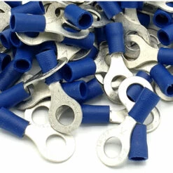 PEPTE Bornes à Sertir Bleu 100pcs Taille De Goujon De 6,4 Mm