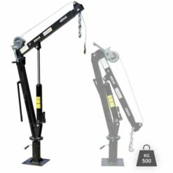 BIGB Grue De Levage Hydraulique Rotative à 360 Avec Treuil - 500 Kg