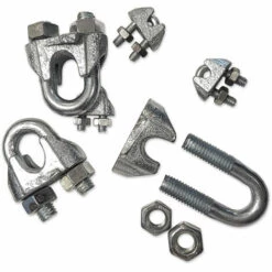 OC-PRO SERRE CABLE A ETRIER EN ACIER ZINGUE De 6 MM