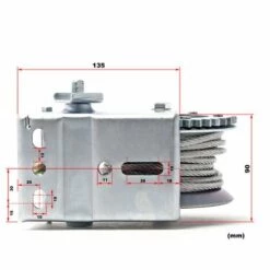 WILTEC Treuil à Câble Manuel De Halage Charge Max. 550kg 10m Rapport De Transmision 4.1:1 Bateau Auto -Treuil, cric, palan et accessoires Soldes Boutique 1585696 5