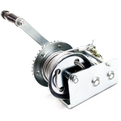 WILTEC Treuil à Câble Manuel De Halage Charge Max. 900kg 10m Rapport De Transmision 4.1 8:1 Bateau Auto 3 WILTEC Treuil à Câble Manuel De Halage Charge Max. 900kg 10m Rapport De Transmision 4.1 8:1 Bateau Auto – Image 3