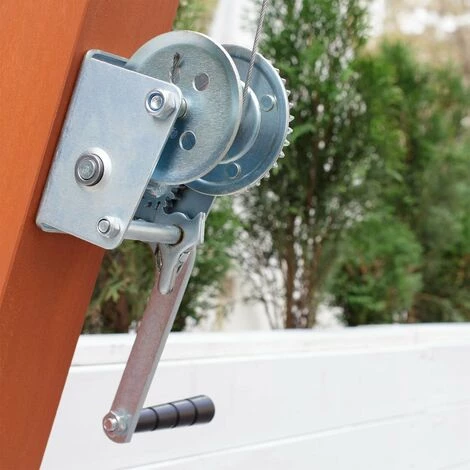 WILTEC Treuil à Câble Manuel De Halage Charge Max. 350kg 10m Rapport De Transmision 3.2:1 Bateau Auto 2 WILTEC Treuil à Câble Manuel De Halage Charge Max. 350kg 10m Rapport De Transmision 3.2:1 Bateau Auto – Image 2