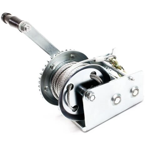 WILTEC Treuil à Câble Manuel De Halage Charge Max. 1100kg 8m Rapport De Transmision 4.1 8:1 Bateau Auto 3 WILTEC Treuil à Câble Manuel De Halage Charge Max. 1100kg 8m Rapport De Transmision 4.1 8:1 Bateau Auto – Image 3