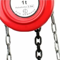ECD GERMANY Palan Chaîne Mécanique Treuil 1T 1000Kg Manuel à Chaîne Crochet De Levage 2,5m -Treuil, cric, palan et accessoires Soldes Boutique 15928611 3