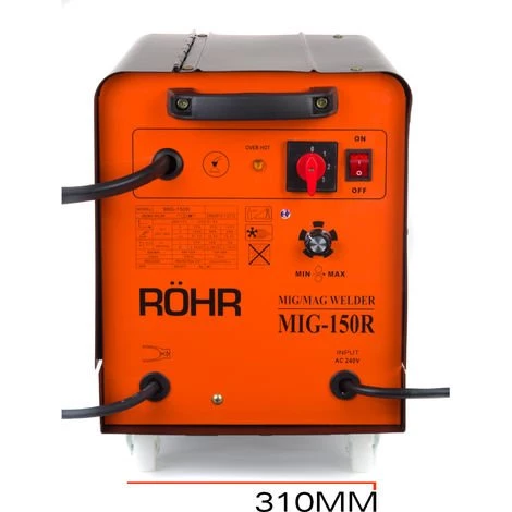 RÖHR Onduleur De Soudeur ROHR MIG-150R MIG / MAG 220V / 150 Amp DC Fil De Flux De Gaz Machine à Souder Haute Résistance - Garantie 1 An 4 RÖHR Onduleur De Soudeur ROHR MIG-150R MIG / MAG 220V / 150 Amp DC Fil De Flux De Gaz Machine à Souder Haute Résistance - Garantie 1 An – Image 4