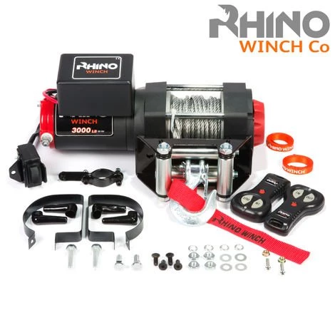 Rhino Winch Treuil électrique RHINO 3000 Lb / 1360 Kg 12v - Câble En Acier Noir De Carbone Avec Télécommande Sans Fil - Garantie 2 Ans 1 Rhino Winch Treuil électrique RHINO 3000 Lb / 1360 Kg 12v - Câble En Acier Noir De Carbone Avec Télécommande Sans Fil - Garantie 2 Ans