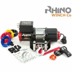 Rhino Winch Treuil électrique RHINO 4500lb / 2040kg 12v - Câble D'acier Avec Télécommande Sans Fil - Garantie 2 Ans