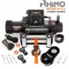 Rhino Winch Treuil électrique RHINO 13500 Lb / 6125 Kg 12v - Câble En Acier Noir Robuste Avec Télécommande Sans Fil - Garantie 2 Ans