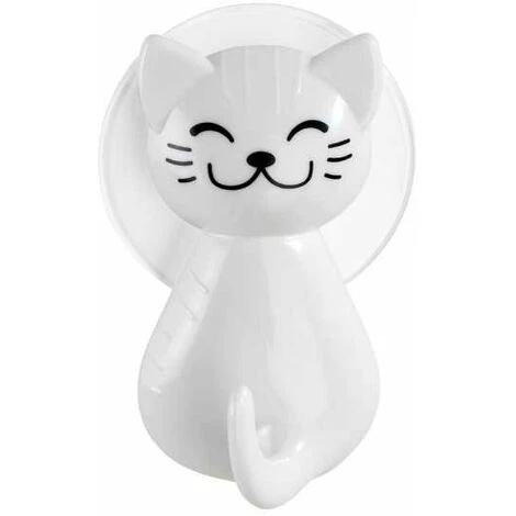 WENKO Crochet à Ventouse Chat Blanc 1 WENKO Crochet à Ventouse Chat Blanc