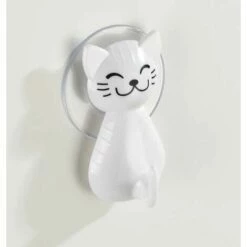 WENKO Crochet à Ventouse Chat Blanc 9 WENKO Crochet à Ventouse Chat Blanc -Treuil, cric, palan et accessoires Soldes Boutique 16526402 5