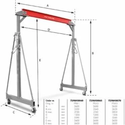 Grue à Portique Mobile 2 T MW-Tools PTLK2 7 Grue à Portique Mobile 2 T MW-Tools PTLK2 -Treuil, cric, palan et accessoires Soldes Boutique 17271540 3