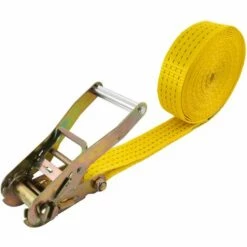 Sangle D'Arrimage à Cliquet De 8 M, Résistance 4.000 Kg, Jaune - Wolfcraft 3277000