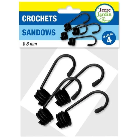 TERRE JARDIN Crochet Pour Tendeur Ou Sandow - Lot De 4 10 Mm 2 TERRE JARDIN Crochet Pour Tendeur Ou Sandow - Lot De 4 10 Mm – Image 2