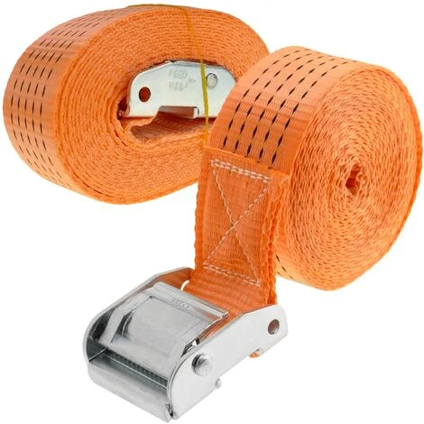 PrimeMatik - Lot De 2 Sangles D'arrimage Avec Boucle De 5m X 50mm 1200Kg, Couleur Orange 1 PrimeMatik - Lot De 2 Sangles D'arrimage Avec Boucle De 5m X 50mm 1200Kg, Couleur Orange