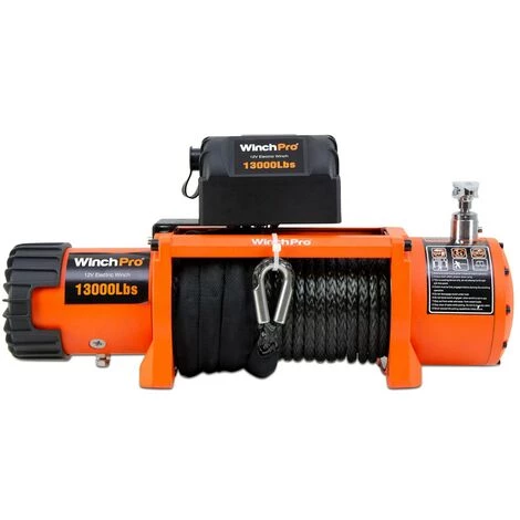 WinchPro - Treuil Électrique 12V 5900kg/13000lbs, 26m De Corde Synthétique Dyneema, 2 Télécommandes Incluses (1 Sans Fil, 1 Câble), Pour Tout-terrain, 4x4, Remorques 2 WinchPro - Treuil Électrique 12V 5900kg/13000lbs, 26m De Corde Synthétique Dyneema, 2 Télécommandes Incluses (1 Sans Fil, 1 Câble), Pour Tout-terrain, 4x4, Remorques – Image 2