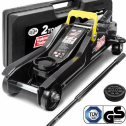 DEUBA Cric Hydraulique Capacité 2 Tonnes Avec Valise Et Patins En Caoutchouc Inclus Levée De 85 à 330mm Cric De Levage Voiture Véhicules