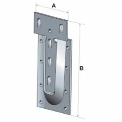 SIMPSON Etrier à Queue D'aronde ETSN En Acier Galvanisé Longueur 130 Mm Largeur 65 Mm Sachet D'un Ensemble Mâle-femmelle -Treuil, cric, palan et accessoires Soldes Boutique 19058836 3