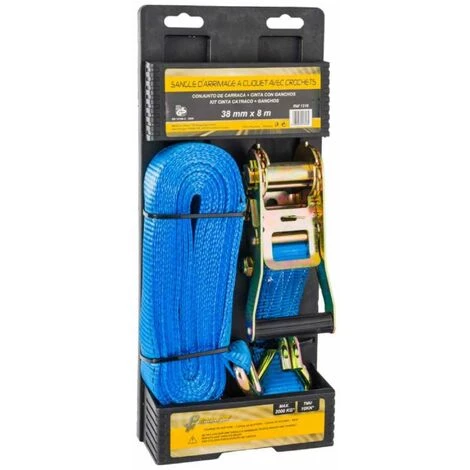 PERALINE Sangle 8m 2t à Cliquet Largeur 3.8cm - Bleu 2 PERALINE Sangle 8m 2t à Cliquet Largeur 3.8cm - Bleu – Image 2