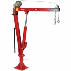 EQUIPEMENT EXPRESS SICOBA Grue Hydraulique De Levage Pliable Pivotante 0,9T Hayon Pick Up Avec Bras Reglable 360° + Treuil