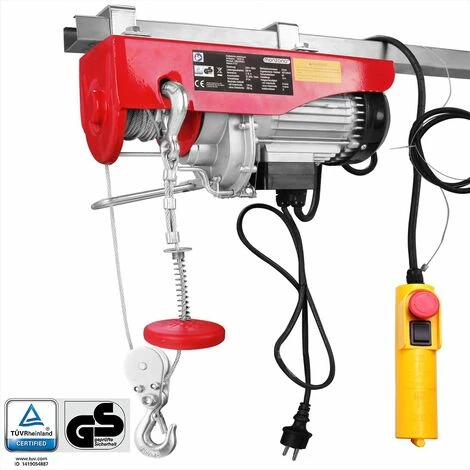 MONZANA Treuil électrique 125 - 800 Kg Avec Câble En Acier Et Boîtier De Commande 125/250 Kg (de) 1 MONZANA Treuil électrique 125 - 800 Kg Avec Câble En Acier Et Boîtier De Commande 125/250 Kg (de)