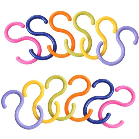 DEVENIRRICHE Crochet En Plastique Polyvalent En Forme De S Lot De 12 1 DEVENIRRICHE Crochet En Plastique Polyvalent En Forme De S Lot De 12