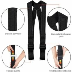 QDRECLOD Sangle Déménagement, Bretelles De Levage, Système De Levage Et De Déplacement De 2 Personnes Avec Coussin, Déplacez, Transportez Et Sécurisez Facilement Des Meubles, Objet Lourd Jusqu'à 200KG - Noir -Treuil, cric, palan et accessoires Soldes Boutique 24213725 3