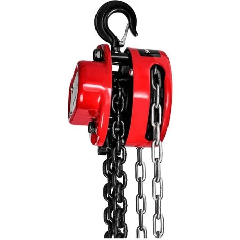 Palan à Chaîne Manuel De Levage Steinberg Capacité De Charge 1000kg 12m Chaîne G80 Acier - Rouge 3 Palan à Chaîne Manuel De Levage Steinberg Capacité De Charge 1000kg 12m Chaîne G80 Acier - Rouge – Image 3