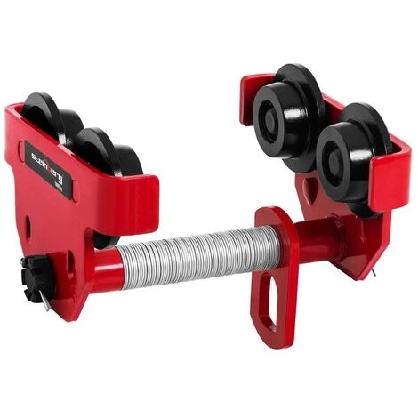 STEINBERG Chariot Porte-Palan Direction Par Poussée CMU 1000kg Largeur Variable 80-200 Mm - Rouge éclatant 1 STEINBERG Chariot Porte-Palan Direction Par Poussée CMU 1000kg Largeur Variable 80-200 Mm - Rouge éclatant