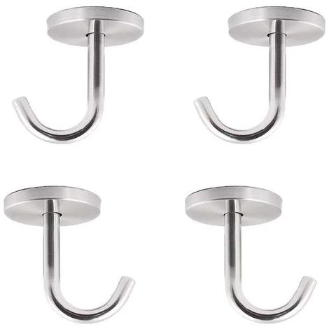 DEVENIRRICHE Crochets De Plafond à Vis En Acier Inoxydable, Cintre (2 Pouces, Paquet De 4) 1 DEVENIRRICHE Crochets De Plafond à Vis En Acier Inoxydable, Cintre (2 Pouces, Paquet De 4)