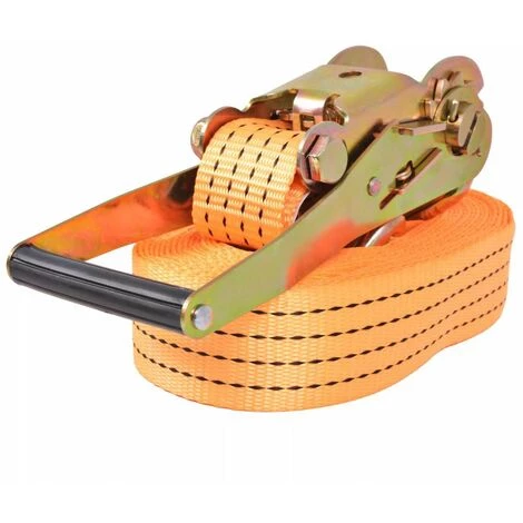 Hommoo Sangle D’arrimage A Cliquet 10 Pcs 2 Tonnes 8 M X 50 Mm Orange HDV04737 2 Hommoo Sangle D’arrimage A Cliquet 10 Pcs 2 Tonnes 8 M X 50 Mm Orange HDV04737 – Image 2