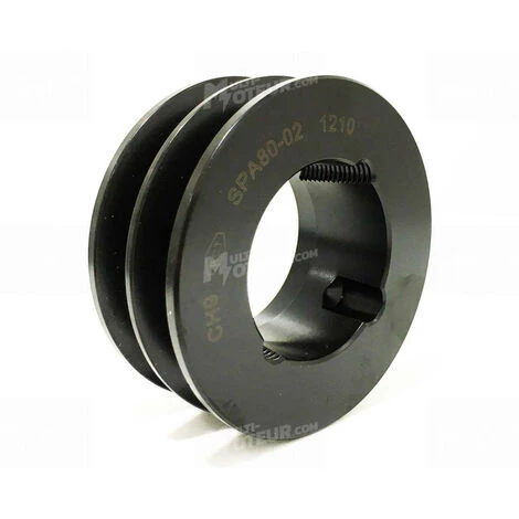 LECHEVALIER Poulie 2 Gorges Diamètre 80 Mm Arbre ø24 Mm 1 LECHEVALIER Poulie 2 Gorges Diamètre 80 Mm Arbre ø24 Mm